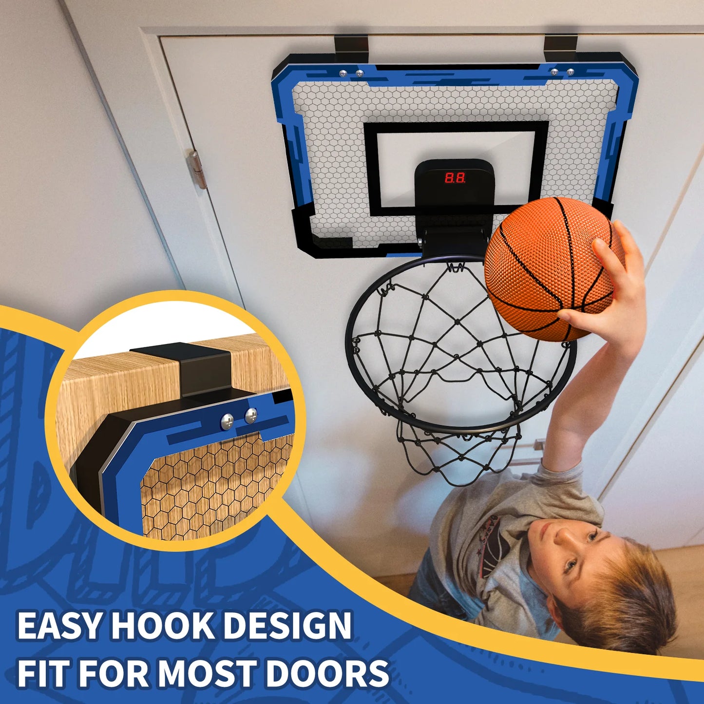 Electric Fold-able Mini Basketball Hoop Set™ without Scoreboard!