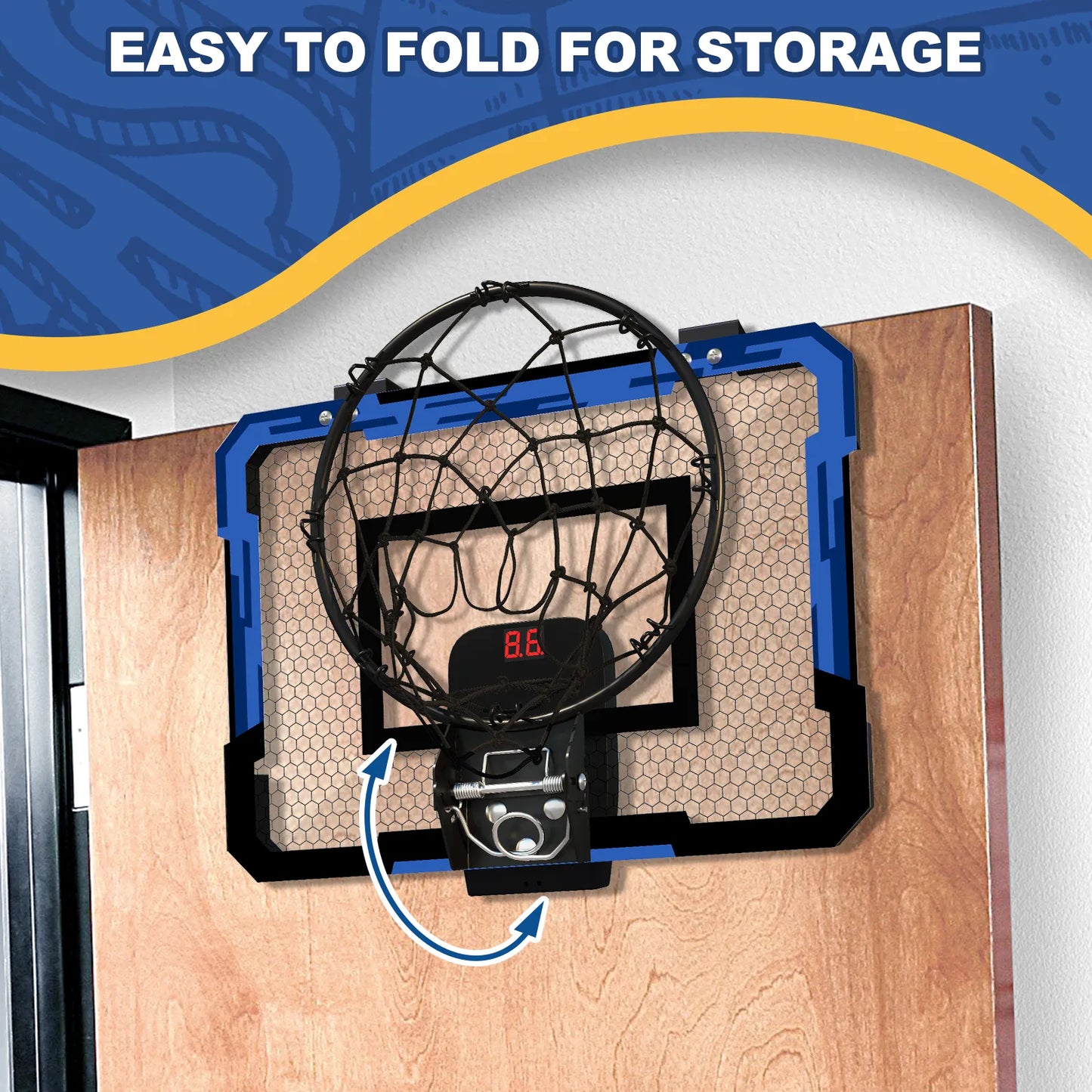 Electric Fold-able Mini Basketball Hoop Set™ without Scoreboard!