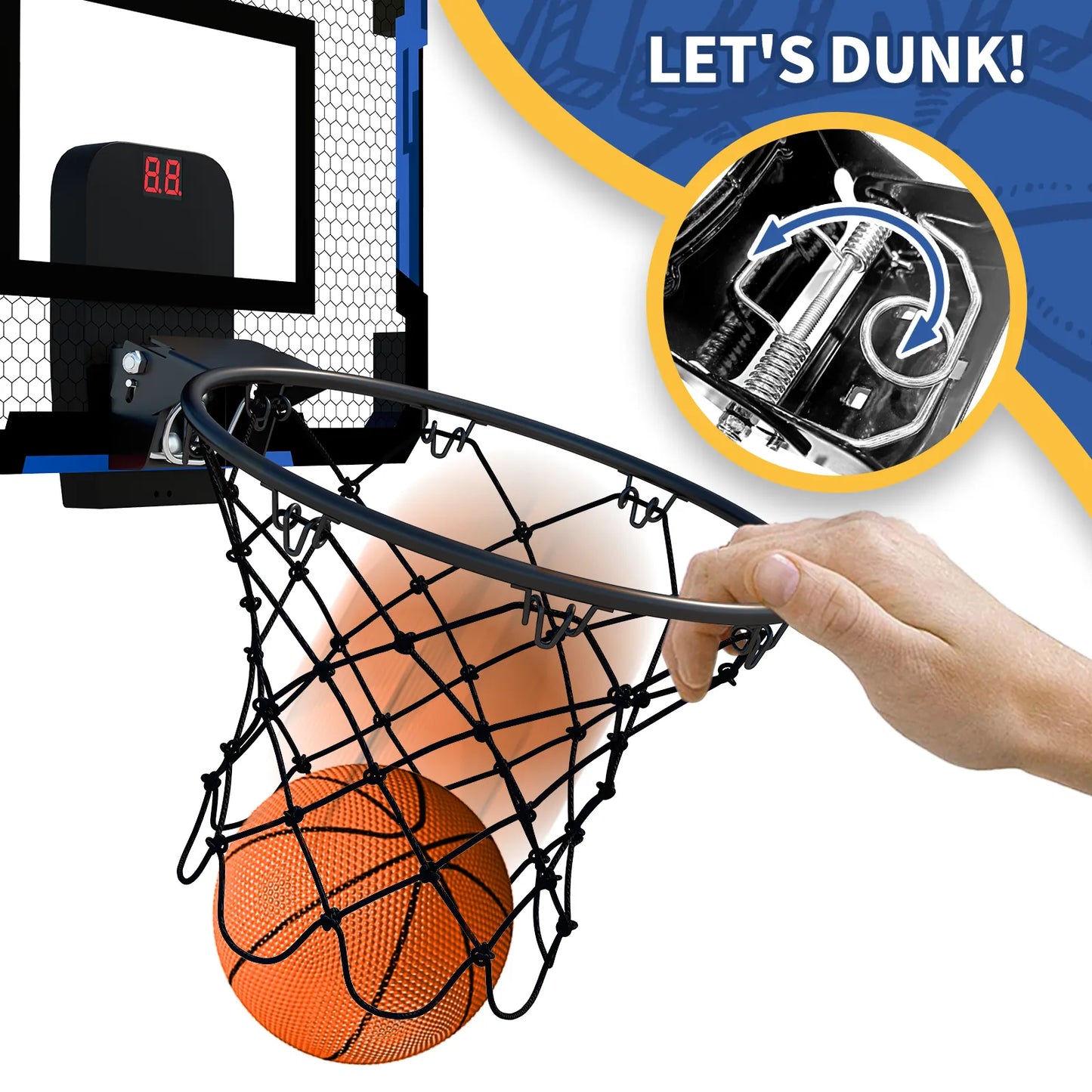 Electric Fold-able Mini Basketball Hoop Set™ without Scoreboard!